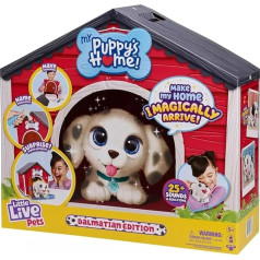 Little Live Pets - My Puppy's Home Interactive Plush Toy Puppy and Kennel. Over 25 Sounds and Reactions. Make the Dog House, Name Your Puppy and Surprise! Puppy Appears!