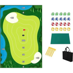 Namvo Set for Full Swing Sports, Golf Chip Off Challenge Chip and Stick Game, Battle Royale Golf Game with Premium Golf Chipping Mat, Sticky Balls - Indoor and Outdoor Play