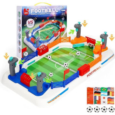 Starnearby Mini Football Games, 56 cm Pinball Machine with 4 Footballs, Interactive Table Football Board Game, Family Business Games, Halloween, Christmas, Birthday, Football Gifts for Kids and