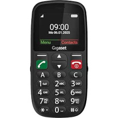 Gigaset GL395 Mobile Phone - Easy Operation for Seniors, Large Buttons & SOS Emergency Button - Dust & Splash Proof IP44 Protection Class - No Contract - 2.2 Inch TFT Colour Display, Black