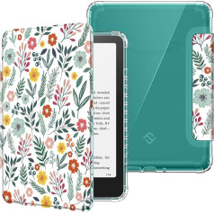 Fintie Kindle Paperwhite (12th Generation, 2024) and Kindle Colorsoft Signature Edition Case, Ultra Clear Soft Lightweight Transparent TPU Back Cover Case with Auto Wake/Sleep Function for Kindle