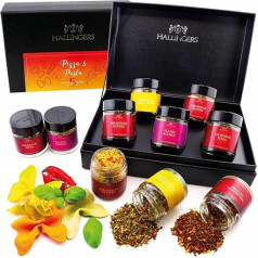 Hallingers Pizza & Pasta, Spice Gift Set, Handmade, 5 Spices from Around the World (Set), Gift Ideas Christmas & Gifts, Advent Calendar, New Home, Congratulations, Friendship, Recovery