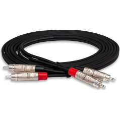 Hosa HRR-010X2 Dual REAN RCA to Dual REAN RCA Pro Stereo Interconnect Cable, 10 feet