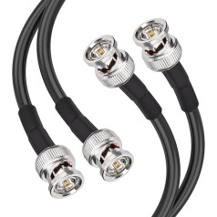 Superbat 3G 6G SDI Cable 60 cm BNC RG59 Cable 75 Ohm BNC Male to Male SDI Video Cable Low Loss Coaxial Cable 2 Pieces for CCTV Camera Video Monitor SDI Converter 3G-SDI/6G-SDI/HD-SDI/1080p/4K