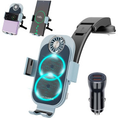 15 W Qi Fast Wireless Charger Car Mobile Phone Holder with Charging Function Double Coil Automatic Induction Wireless Car Chargers Ventilation for Samsung Galaxy Z Flip 5/4/3/2 i-Phone Huawei