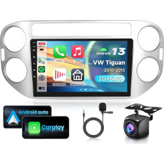 2G & 64G VECHTEL 9 Inch Car Radio for VW Tiguan 2010-2015 with Carplay Android Car Wireless, Android 13, Touchscreen Bluetooth HiFi/RDS/FM Radio, WiFi Navi/AHD Reversing Camera/CANBUS