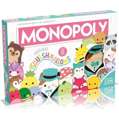 Winning Moves Monopoly Squishmallows Edition - Monopoly Game for Fans - Family Games Strategy Board Games Squishmallows - 2+ Players from 8+ Years - German
