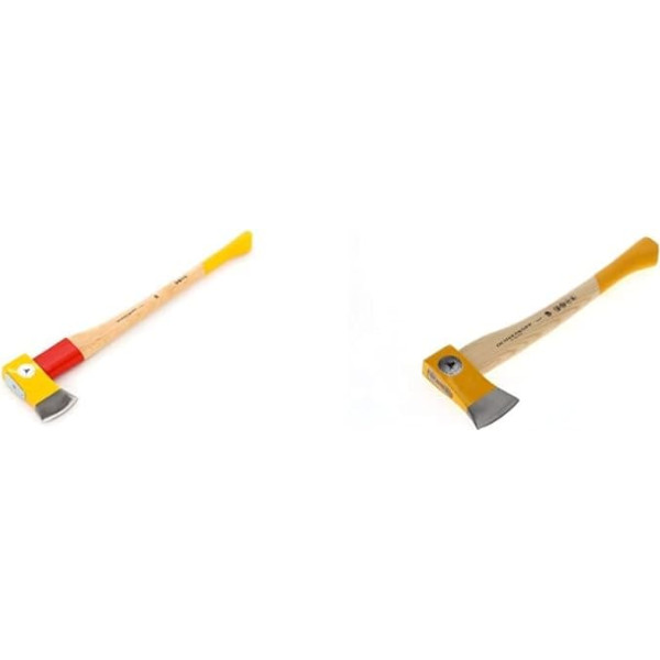 Ochsenkopf Spalt-Fix Axe, Splitting Axe with Rotband-Plus Handle Attachment, Durable Hickory Wood Handle, 3.55 kg & Spalt-Fix Hatchet Robust Ash Wood, 50 cm, 1.65 kg