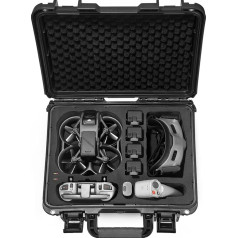 LEKUFEE Waterproof Case for DJI Avata 1 Drone, Fly Smart Combo, Goggles 2/V2/Integra, RC Motion 3/2, FPV Motion 3/2, and Accessories (Carry Case Only) (Not for DJI AVATA 2), black, DJI Avata