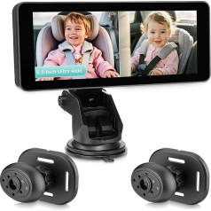 Baby Car Camera HD 1080P Car Baby Mirror with 6.9 Inch Display for Back Seat Double Monitor