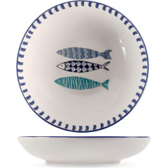 H&h Set 6 Piatti Fondi Mediterraneo cm 20