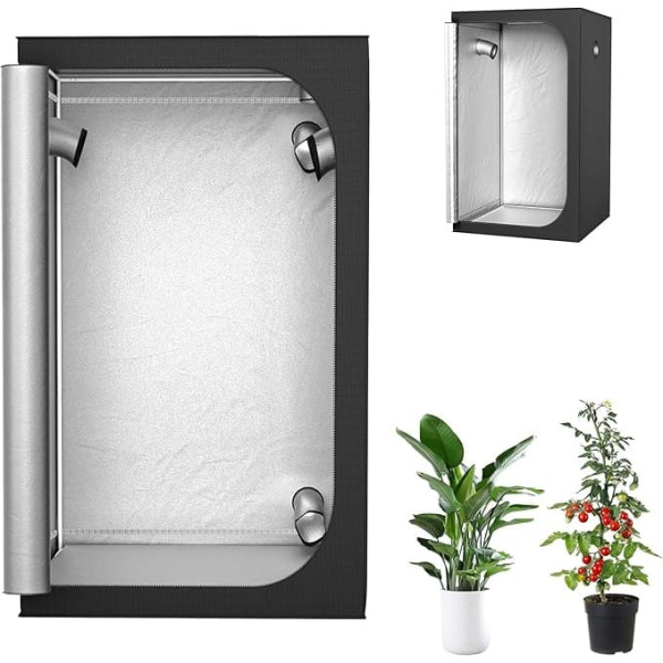 Grow Tent Plant Grow Tent Indoor Grow Tent 120 x 120 x 200 cm Grow Tent with Reflective Inner Film 600D Oxford Fabric and Steel Frame Grow Tent Grow Cabinet for Vegetables Flowers and Herbs