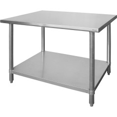 Centrālais galds ar pieskrūvētu plauktu Budget Line - 100x60x85 cm