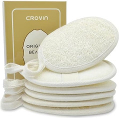 Loofah Pads - Exfoliating Loofah Body Scrubber 100% Natural Bath Sponge for Men and Women - 6 Pack Loofah Package Perfect for Bath and Shower