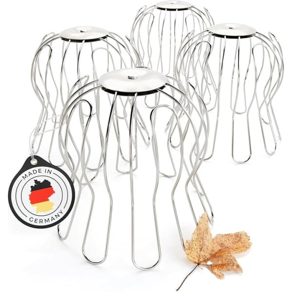 greate 4 x gutters leaf guards, galvanised, 87 to 100 mm, adjustable, downpipe protection as rain gutters, leaf protection, leaf trap downpipe, gutter strainer, sieve for rain downpipe, sieve gutter