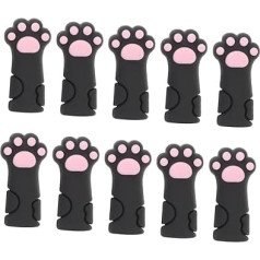 CIYODO 10 Stück Teiliges Silikon Scherenhüllen mit Rutschfestem Katzenpfoten-design Schützende Nagelhaut-scherenüberzüge für Maniküre und Pediküre Vielseitige Wiederverwendbare