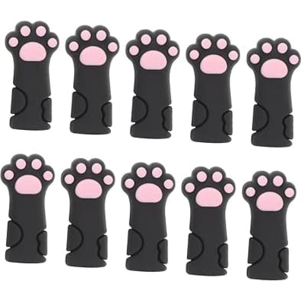 CIYODO 10 Stück Teiliges Silikon Scherenhüllen mit Rutschfestem Katzenpfoten-design Schützende Nagelhaut-scherenüberzüge für Maniküre und Pediküre Vielseitige Wiederverwendbare