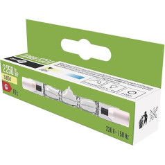 EMOS ZE0102 78mm (7.8 x 0.8cm) ECO Halogen Tube Lamp Warm White 3000K 2250 Lumens R7S Base J78 230V/120W 1 Piece Glass Clear 1 Pack