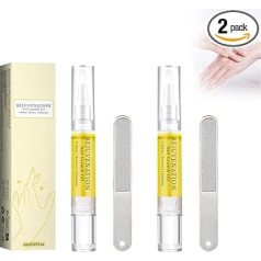 Pack of 2 Nail Grawth Oil, Nail Growth Serum with Jojoba Oil, for Strong and Healthy Nails, Cuticle Care Oil, Manicure and Pedicure Set, 2 ml Accessories for Moisturising Strengthening and Brightening