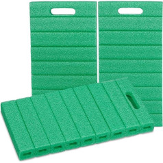 Relaxdays Knee Cushion Set of 3, Gardening & Workshop, Gentle Knee Pads, HBT: 4 x 39.5 x 20 cm, Kneelboards, Green