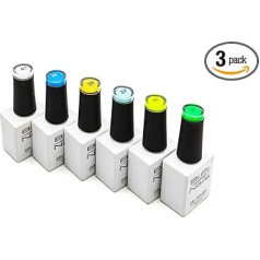 Bi.Pi - 6 Semi-Permanent Nail Polish | Intense Summer Colours | 10ml | Highly Pigmented