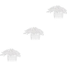 FRCOLOR 3 Stücke Floral Strass Haar Kamm Slide Braut Haar Pin Elegante Hochzeit Haar Zubehör Für Frauen