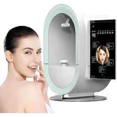 Hrxllb Verbesserter 3D-Hautfeuchtigkeitsanalysator, 13,3 Zoll, Gesichtshauterkennung und -Analyse mit 12 Spektren, 40 MP, für Schönheitssalons und Spa, mehrsprachige Unterstützung(B)