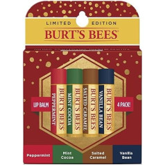 Burts Bees Blister Kit Limited Edition by Burts Bees for Unisex - 4 x 4.3 g 2021 - Lip Balm Peppermint, Mint Cocoa, Salt Caramel, Vanilla Bean