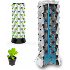 Hydroponisches Turm-Anbausystem, Hydroponisches Garten-Anbausystem, Vertikaler Turm mit Hydratationspumpe und Timer für frisches Gartenobst und Gemüse, Pflanzen