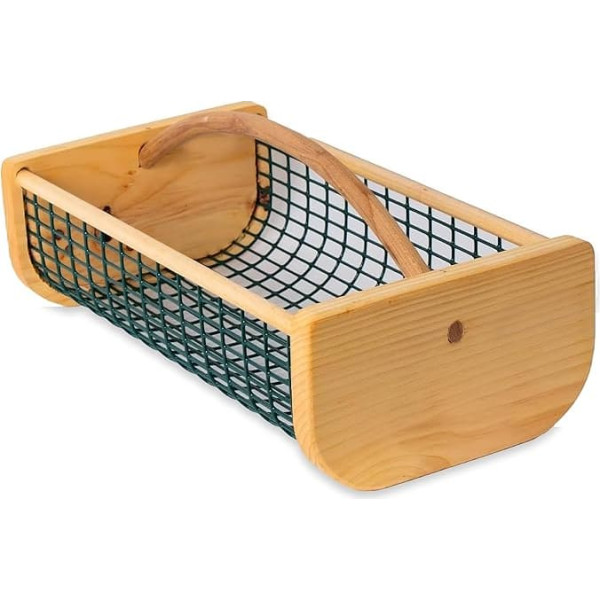 Garden Hod Harvest Basket, Durable Wooden Garden Accessories for Flowers, Vegetables and Fruits, Handmade in Maine, USA, 16 x 9 Inch, 8 Quart Capacity