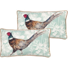 Wylder Nature Manor Pheasant Polyester Filled Cushion Twin Pack