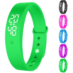 RANJIMA Vibration Alarm Watch Bracelet, Vibration Alarm Reminder Watch, Silent Vibrating Alarm Reminder Watch with Timer and 10 Daily Alarms, Drinking Reminder Alarm Medication Alarm Clock