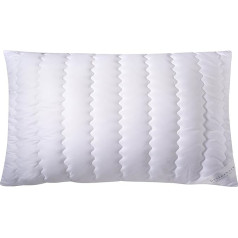 billerbeck Pillow S20 - Cushion in 40 x 80 cm - Fibre Cushion with Medium Support - Flackis Fibre Balls, 100% Polyester, White