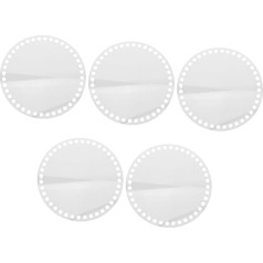 CLISPEED 5 Stück Transparente Acryl bodenplatten Rund Dickes Stabiles Material Vielseitig für DIY Flecht Häkelprojekte Klare Basis für Taschen und Korbherstellung Kreatives Bastelzubehör