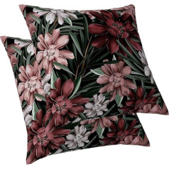 ggaimwf Flower Cushion Cover Decorative Flower Cushion Light Vintage Flower Cushion Covers Aesthetic Cushion Covers for Sofas Farmhouse Cushions with Covers Included Set 2 50 x 50 cm
