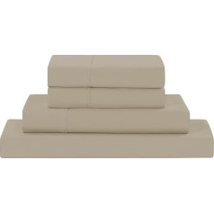 Modern Threads Soft Microfiber Sheets - Luxury Microfiber Sheets - Includes Flat Sheet, Deep Pocket Fitted Sheet and Pillowcases, Taupe King Size