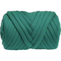 Pasdrucn Thick Wool, Bulky Hand Knitting Yarn, 1 kg / 52 m, Chunky Yarn Wool for Crochet, Thick Yarn, Knitting Wool, Thick Yarn for Beginners, Blankets, Baskets, Blankets, Decorative Cushion (Green)
