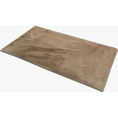Comart, Carezza Area Rugs Super Soft Fluffy Furry Rug Non-Slip Backing Modern Comfortable Design Living Room Bedroom Bed Rug Machine Washable Beige 100x150cm