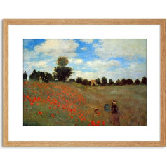 PAINTING OF Landscape Monet Poppies Framed Picture Art Print F97X8792