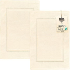 Utopia Towels UT1044 Cotton Banded Ivory Bath Mats No Bathroom Rug 21