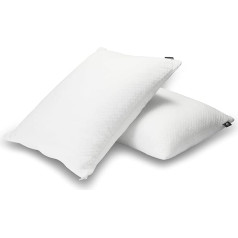 WORKKOOL Adjustable Memory Foam Pillow with Extra Filling Custom Height (8-15cm) Orthopedic Support for Side/Back Sleepers Hypoallergenic Removable Cover 48x66cm 2