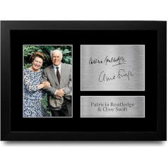 HWC Trading FR A4 Patricia Routledge & Clive Swift Keeping Up Appearances Printed Autograph Display For TV Show Fans - A4 Framed