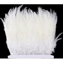 Fluffy Rooster Feathers Trimming for Handmade Craft Chicken Plum on Ribbon Wedding Dress Accessories Decoration Feather for Crafts