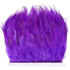 Fluffy Rooster Feathers Trimming for Handmade Craft Chicken Plum on Ribbon Wedding Dress Accessories Decoration Feather for Crafts