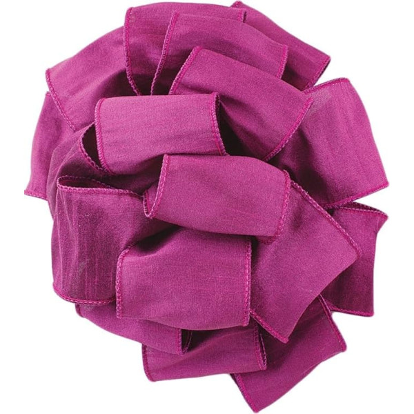 Offray Wired Edge Anisha Craft Ribbon, 2-1/2-Inch Wide by 10-Yard Spool, Magenta