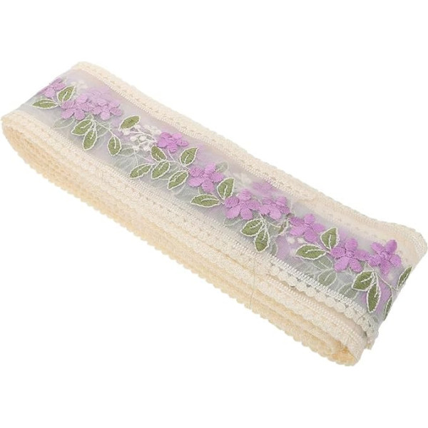 SHINEOFI 1 x Mesh Embroidery Lace Flower Appliques Sewing DIY Sewing Craft Vintage Lace Edge Embroidered Lace Ribbon Decorative Vintage Decor Lace Stitching Baby Decoration Decorating Manual