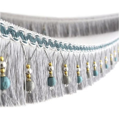 GIVBRO Braided Beads Hanging Tassel Fringe Trim Fabric Ribbon Curtain Table Wedding Accessories 2 Yard