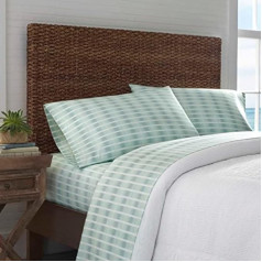 Tommy Bahama Sheets Cotton Percale Duvet Cover Set, Fresh and Cool Stylish Home Decor, Off The Grid Green, Queen