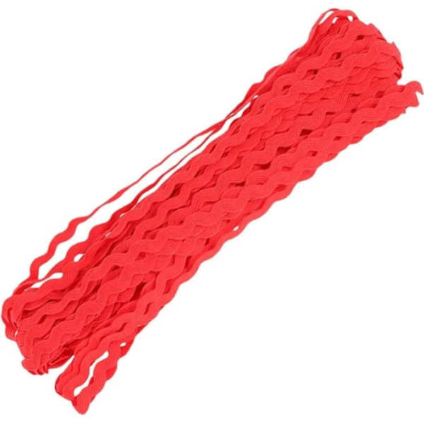 Hohopeti 2 Rolls Accessories for Lace Ribbons Embroidery Kits Fabric Ribbon for Packaging Tape DIY Clothing Accessories Dress Embellishments Wedding Decoration S Shape Colourful Lace Fabric Lace Red