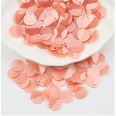 Trim for Sewing, Folded Sequins, 12 mm, Frosting Sequins, PVC, Oval Loose Sequins with a Side Hole for Crafts, Sewing Accessories, 30 g (Color : 0.39in ORANGE Mat, Size : 0.47in